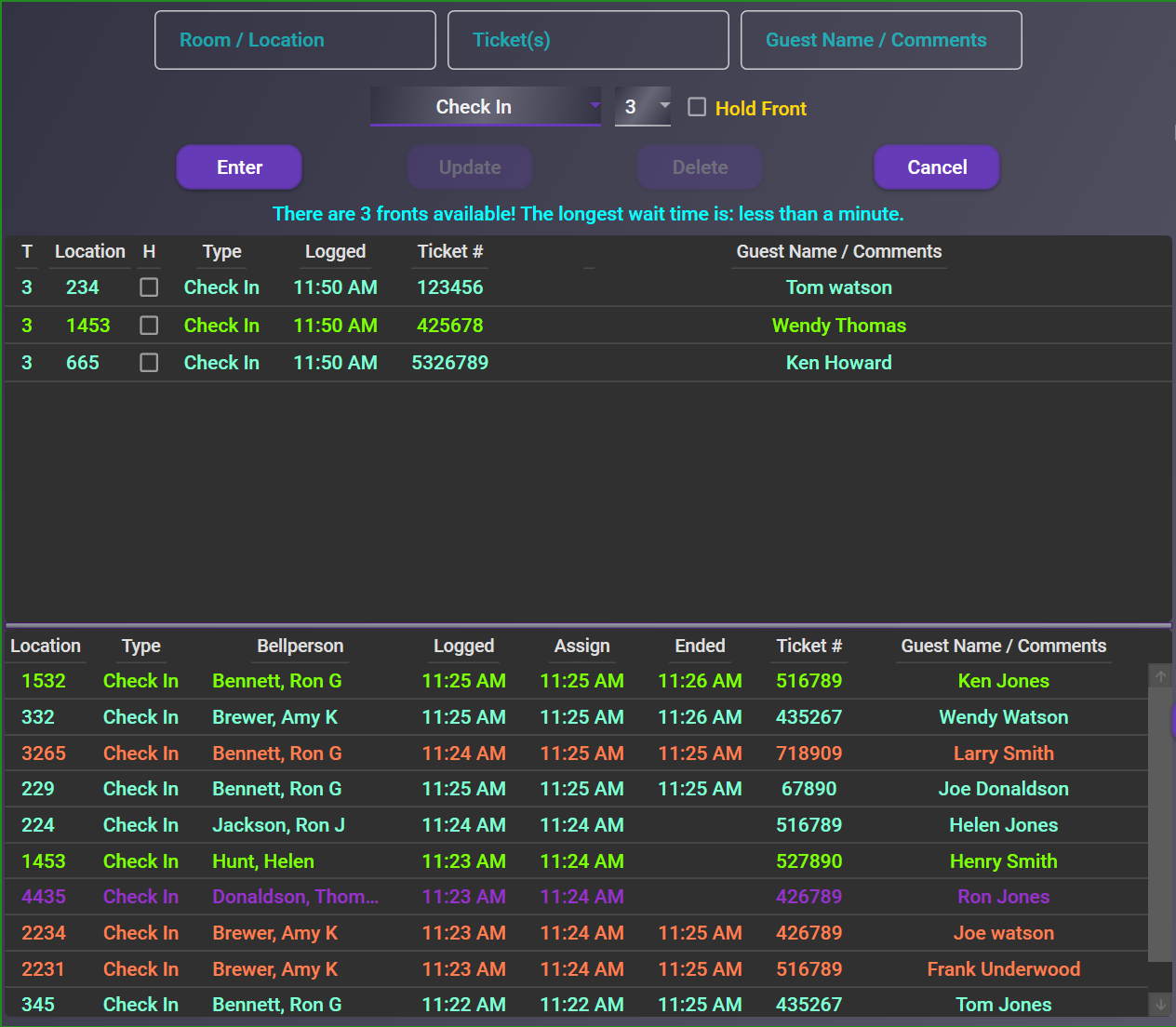 Bell Desk Insight window
